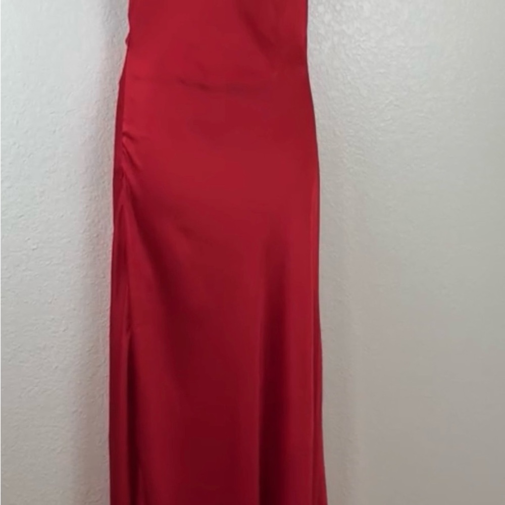 Commense Red Elegant Red Evening Gown